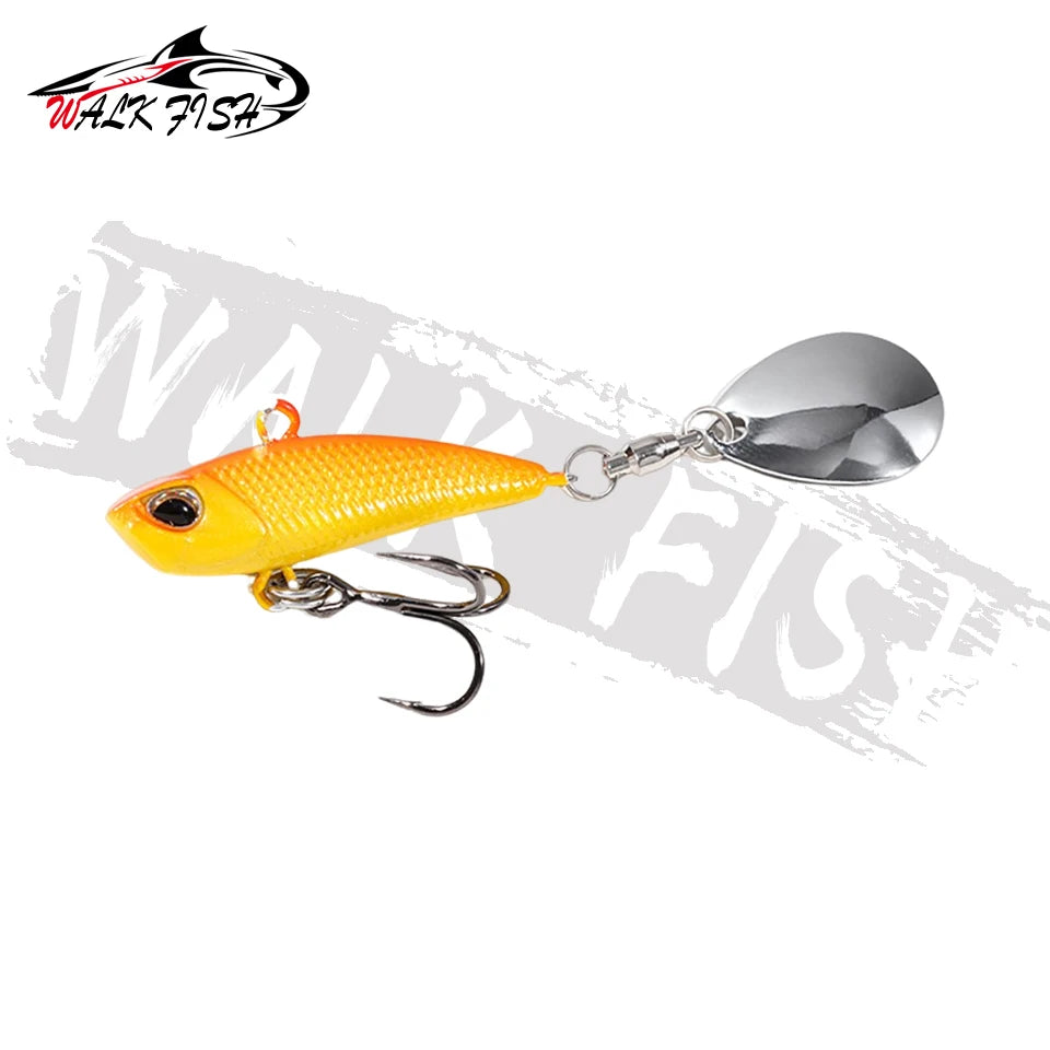 WALK FISH 7g 11g 15g 21g Spinner Bait Metal VIB Fishing Lure Rotating Tail Vibration Sequins Japan Wobbler Trolling Bait Pesca