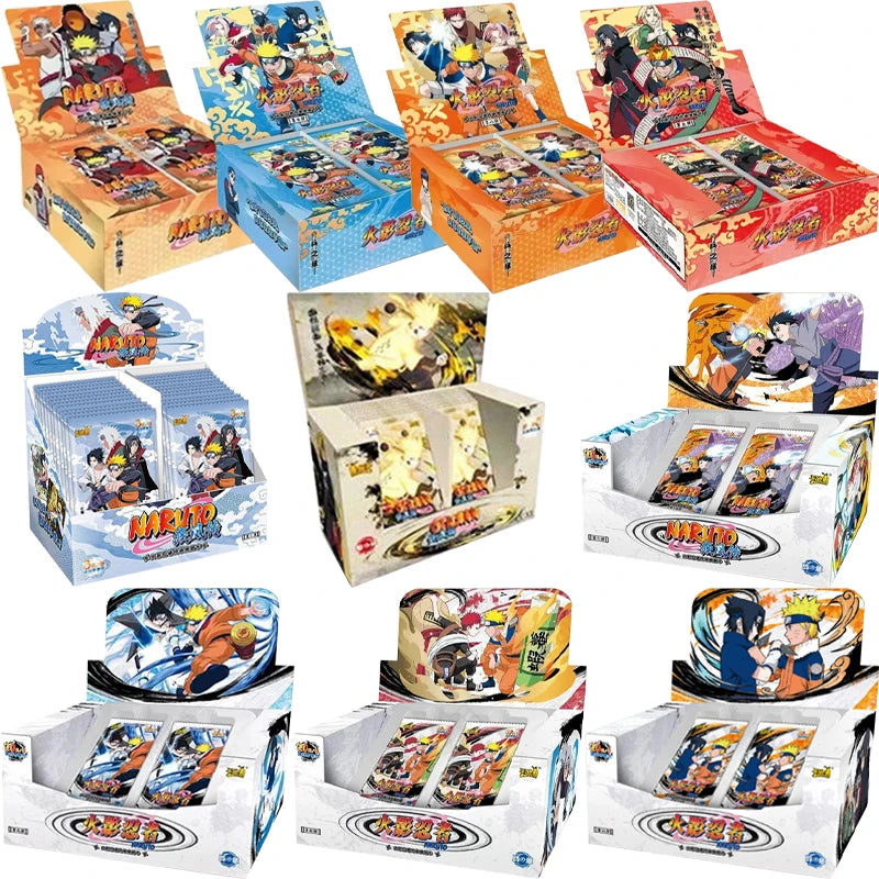 KAYOU Genuine Naruto Cards Box Anime Figure Card Booster Pack Sasuke Collection Flash Card Toy Birthday Christmas Gift for Kids