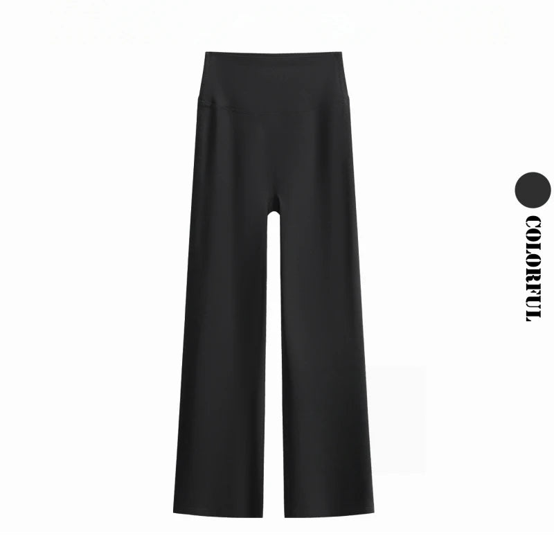 DRUR Women's High Waisted Capri 3/4 Length Yoga Leggings With Tummy Control Flare Pants for Gym Running Dance Clothes Summer New