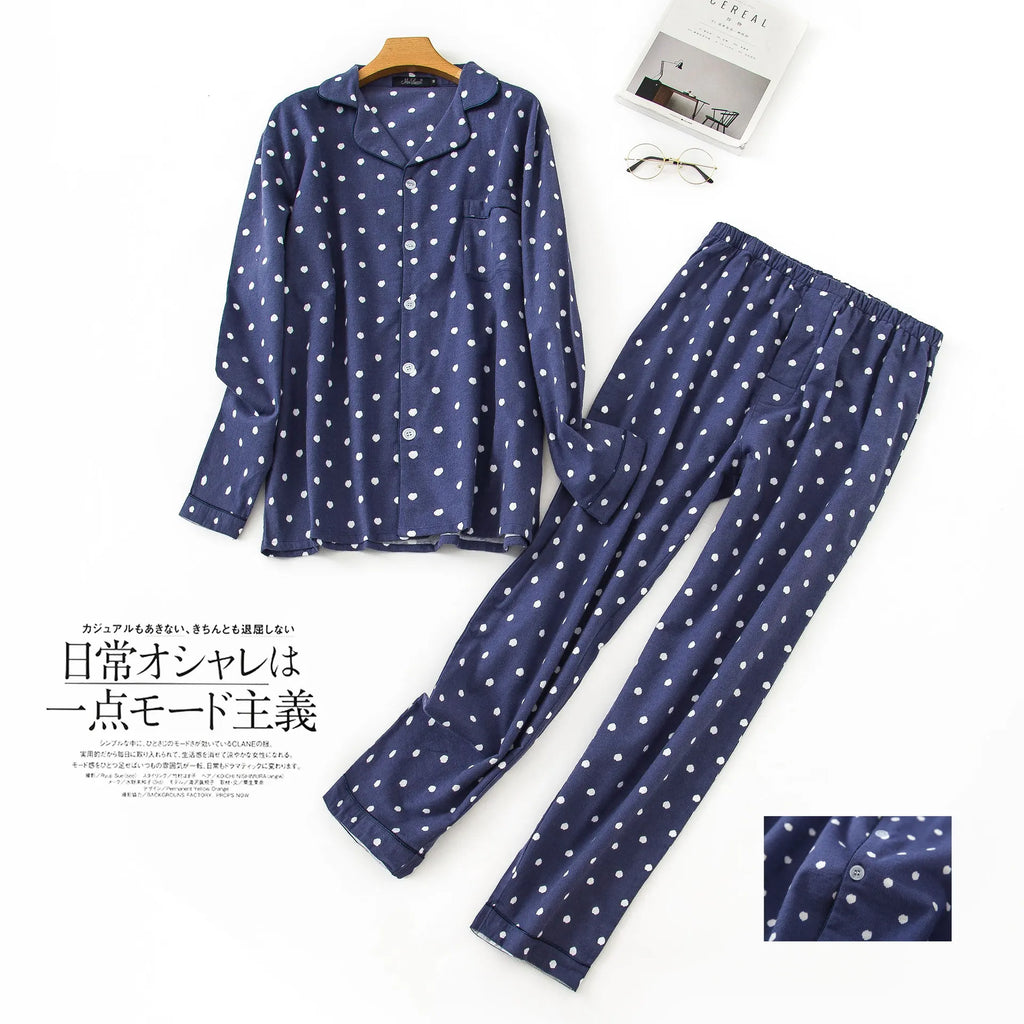 Men's Home Suits Long-sleeved Trousers Suits for Autumn and Winter Pijamas for Men Flannel Plaid Design Pajamas for Men
