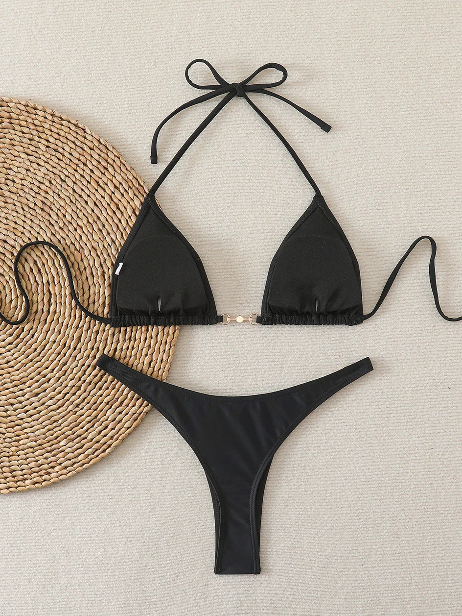 Sexy Micro Bikini 2026 Woman Chain Swimsuit Women Swimwear Thong Bikinis Set Brazilian Two-piece Bathing Suit Beach Wear Bather