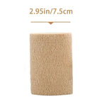 10 Rolls Medical Adhesive Bandage Elastic Breathable Sports Self Adhesive Tape Beige Wrap Finger Tape For Wrist Ankle First Aid