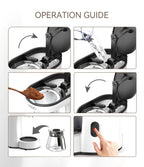 HiBREW 3 in 1 America Drip Coffee Machine Pour Over Coffee Maker Glass Teapot Hot Tea Maker  750ML H12
