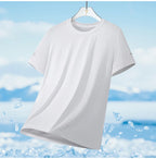CHRLCK Men's Hiking Quick Drying T-shirts Breathable Running Fishing Tees Soft Elasticity Outdoor Sports Short Shirt Summer