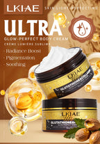 LKIAE Ultra Glutathione Collagen Skin Glowing Body Cream, 24-Hour Intense Hydration, Brightening, Deep Nourish & Glow, 200ml