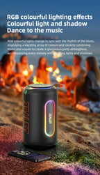 ZEALOT_MP1 Portable Bluetooth Speaker 60W StormBox Blast Outdoor Wireless Speaker IPX6 Waterproof Party Camping Speaker 12H ZEAL