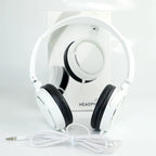 3.5mm Wired Headphones Foldable Adjustable Headphones Bass Stereo Fashion Music Earphones Supplies for MP3 Host All Smartphones