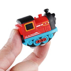 Magnetic Electric Train Car Locomotive Wooden Track Slot Diecast Railway With Two Carriages Train Wood Kid Toy Biro Track