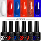 LILYCUTE 7ML 6PCS Neon Gel Nail Polish Set fluorescent Series Color Changing Semi Permanent Soak Off Manicure kit Nail Art Gel