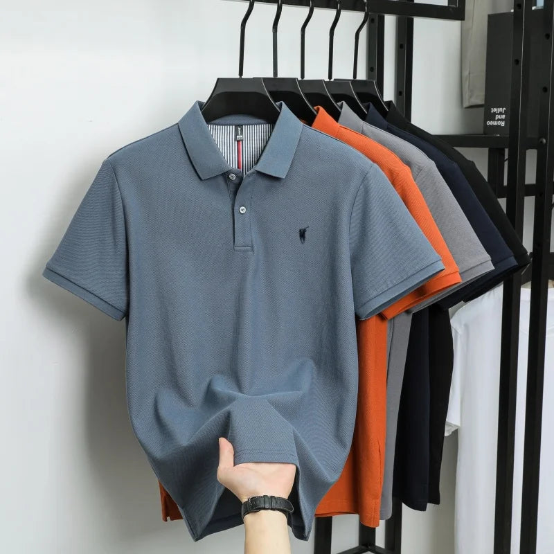 100% pure cotton short sleeved polo shirt high-end luxury brand fashion Paul Pony embroidery golf men's business casual T-shirt