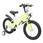 16 Inch Children's Bicycle Carbon Steel Mountain Bike with Auxiliary Wheels & LED Light for 5-8 Years Old,Height Adjustable,60Kg