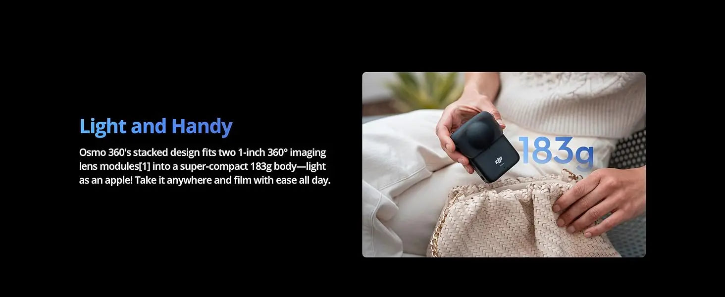 DJI Osmo 360 Standard Bundle 360 Camera with 1 Inch ° Imaging ° Video in 8K Native ° Photo in 120MP Osmo 360