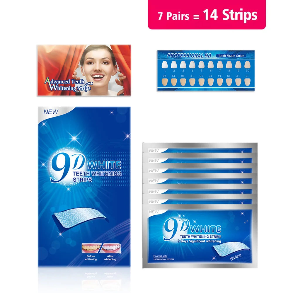 Teeth Whitening Strips White Tooth Dental Kit Oral Hygiene Care Strip for Teeth Veneers Dentist Whiten Strips 3D/5D/9D