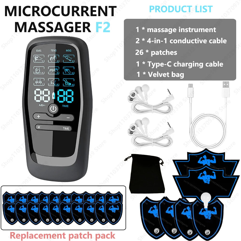 Ems Eletric Muscle Stimulator Therapy High-Frequency Tens Muscle Stimulator Physiotherapy Pulse Body Massager Slimming Machine