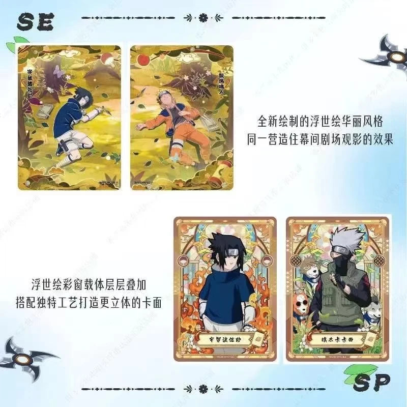 KAYOU Genuine Naruto Cards Box Anime Figure Card Booster Pack Sasuke Collection Flash Card Toy Birthday Christmas Gift for Kids
