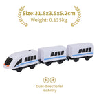 Wooden Railway Train Locomotive Magnetic Electric Car Train Toys Fit Biro Wooden Diecast Slot Train Track Railway Christmas Gift
