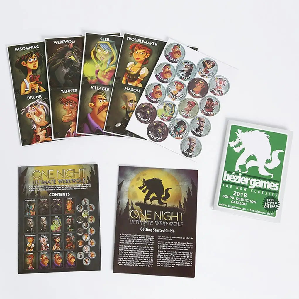 Board Games One Night Ultimate Werewolf Game Card Daybreak Vampire Alien Bonus Roles Party Home Playing Cards Paper Game Card