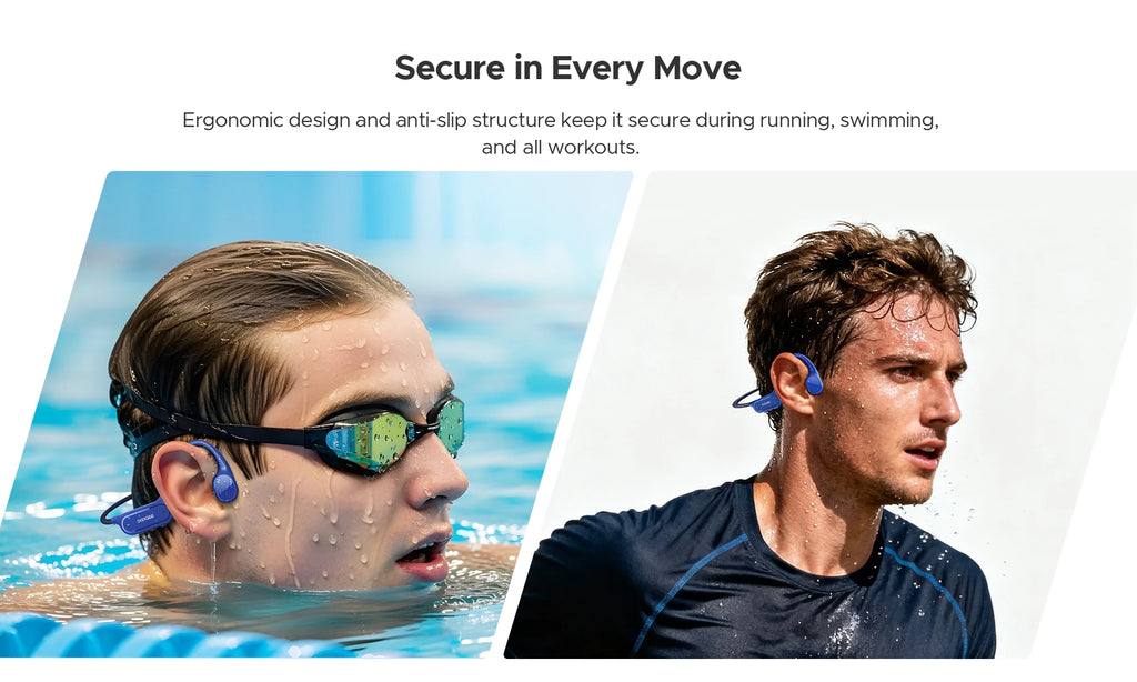 DOOGEE BoneBeat Swim Lite Bone Conduction Sports Headphones Bluetooth 5.4 Wireless Earphone Waterproof Headset For swimming