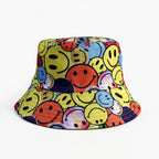 Cartoon Youthful Cool Novelty sun moon smiling face fish fisherman hat Outdoor Leisure Sunscreen Sun Hat Men Women bucket hats