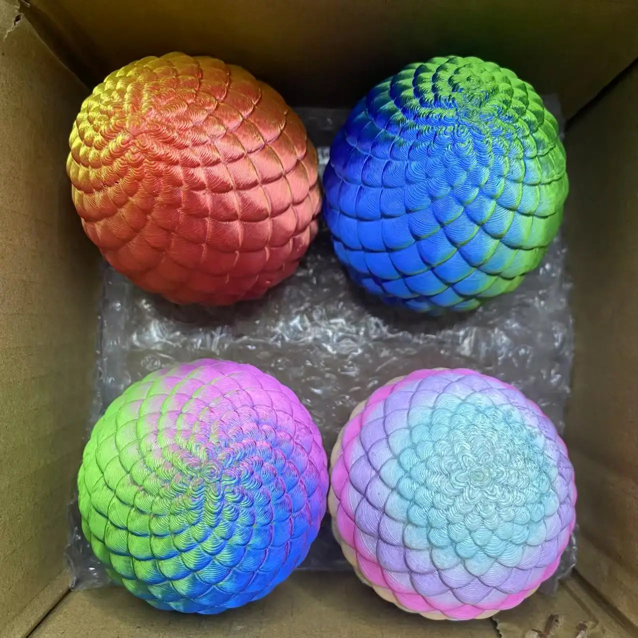 4pcs/set 3D printed snake surprise egg decoration, flexible joints, the best gift for 3D printing enthusiasts