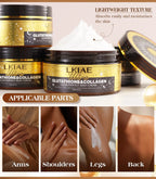 LKIAE Ultra Glutathione Collagen Skin Glowing Body Cream, 24-Hour Intense Hydration, Brightening, Deep Nourish & Glow, 200ml