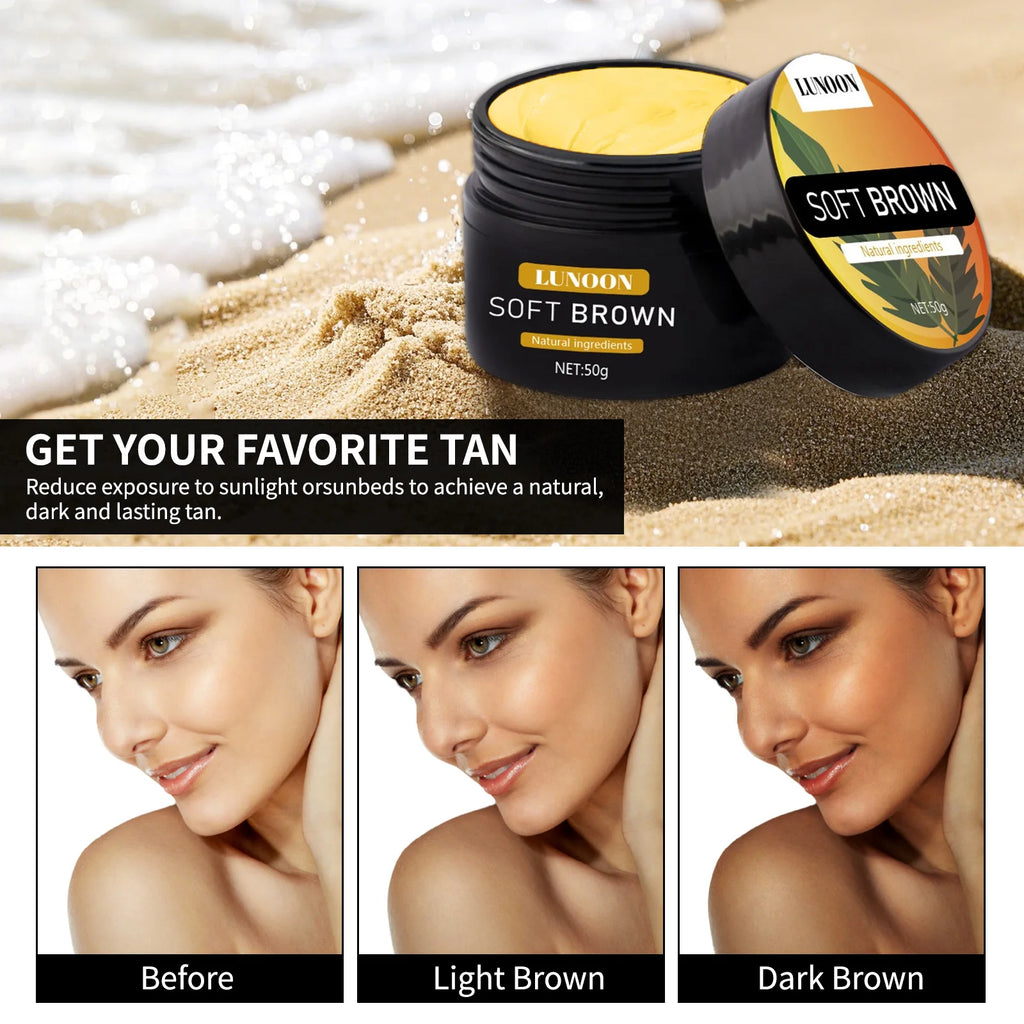 Tanning Cream with Suntan Protection，Long Lasting Bronzer for Face & Body, Nourishing Formula Creates Natural Blackening Effect.