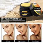 Tanning Cream with Suntan Protection，Long Lasting Bronzer for Face & Body, Nourishing Formula Creates Natural Blackening Effect.