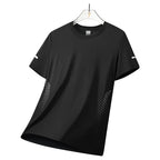 CHRLCK Men's Hiking Quick Drying T-shirts Breathable Running Fishing Tees Soft Elasticity Outdoor Sports Short Shirt Summer