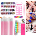 Manicure Set for Nail Sequin Kit Nail Care Accessories Set Nail Art Pen Brush Nails Accessories Manicure Tools