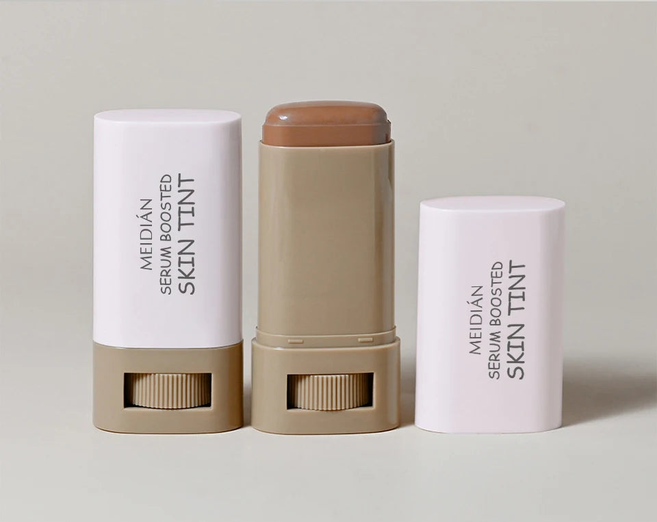Bronze Foundation Stick Serum Boosted Skin Tint Silky Texture Moisturizing Coverage Concealer Base Even Skin Tone Makeup