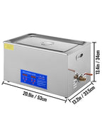 VEVOR Ultrasonic Cleaner Ultrasound Cleaner Portable Ultrasound cleaning Machine Multifunction 1.3L-30L Diswasher Home Appliance