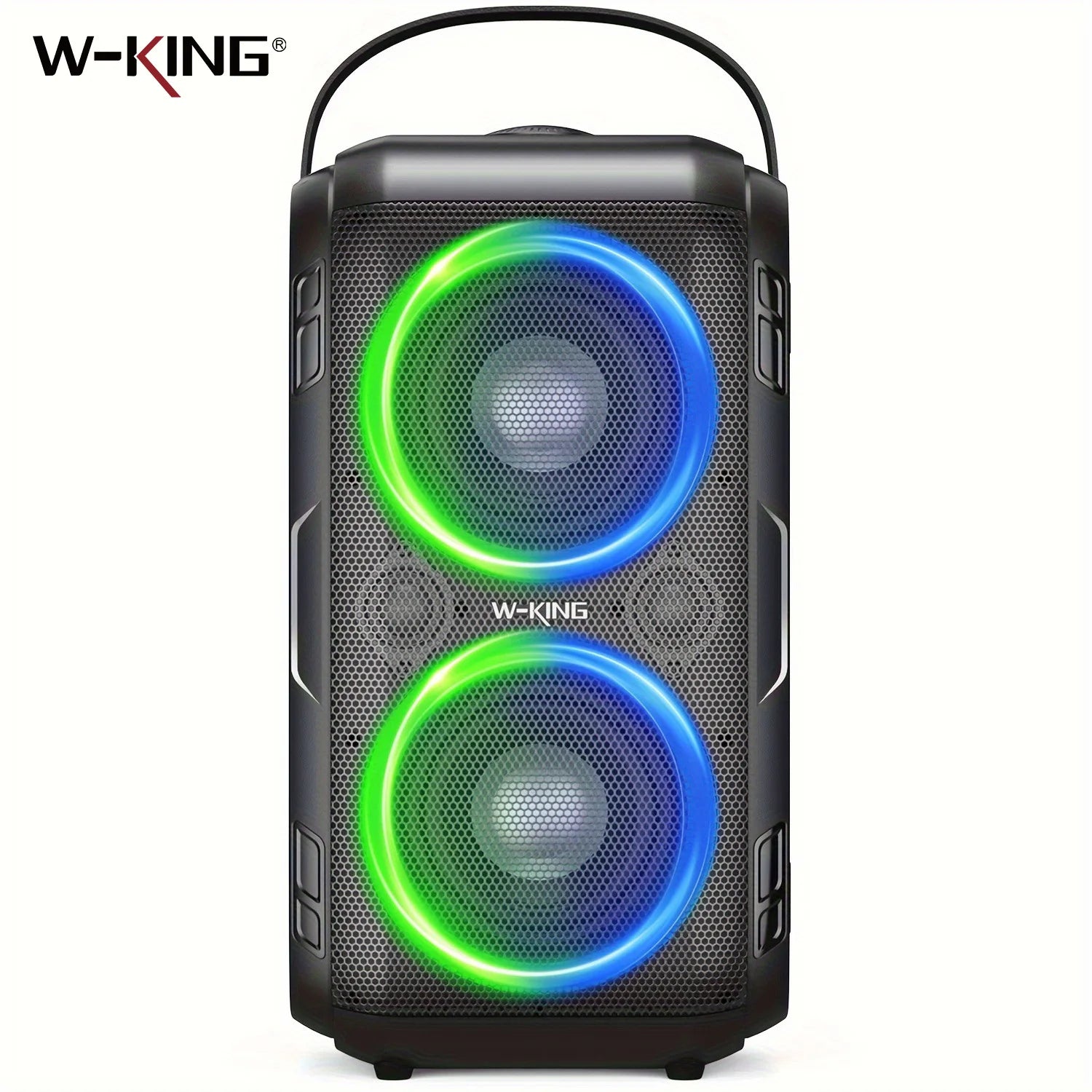 W-KING 80W RMS Party Portable Speakers Bluetooth Wireless Boombox/4 Drivers(2*4.04'' Woofer), Huge 105dB Sound Large Speaker Main image
