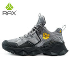 RAX Men Hiking Shoes Mid-top Waterproof Outdoor Sneaker Men Leather Trekking Boots Trail Camping Climbing Hunting Sneakers Women