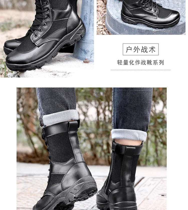 Summer Ultralight   Boots Men Womens Zipper Mesh Breathable Canvas Outdoor Hiking Shoes  Training Work Shoes