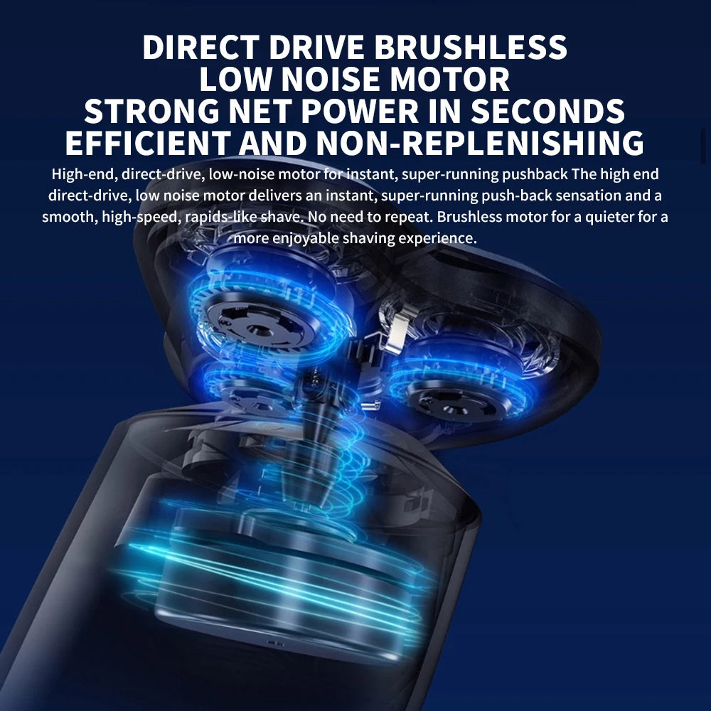 New MIJIA Electric Shaver S700 Portable Flex Razor 3 Head Shaving IPX7 Waterproof Washable Beard Trimmer Trimer Cutter 30 day