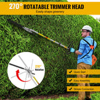 CONENTOOL 6in1 Petrol Brush Cutter 52cc 2 Stroke Gas Strimmer Multi-Functional Garden Grass Line Hedge Trimmer Tree Cutting Tool