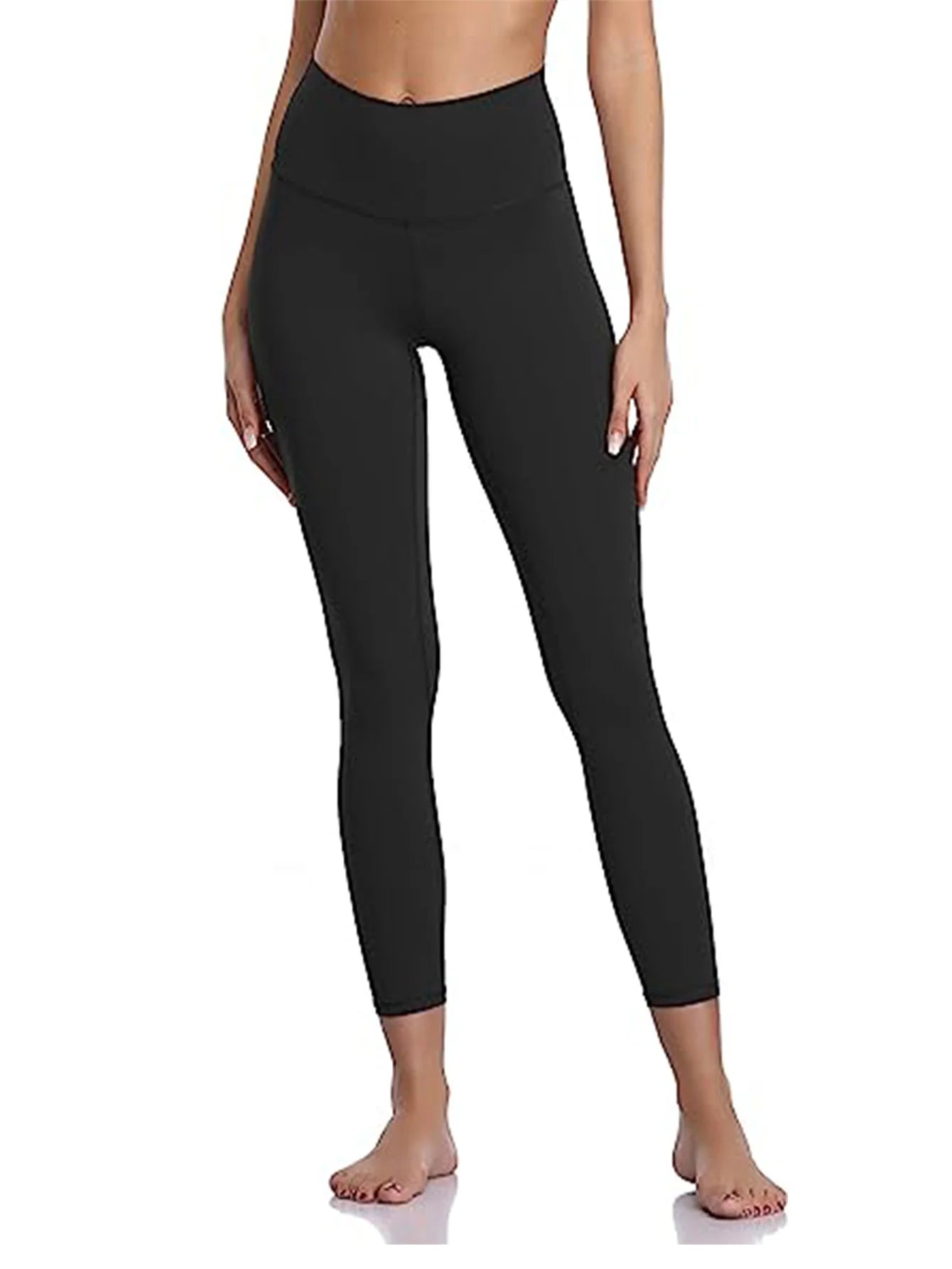 Women's Activewear: High-Waisted Yoga Leggings with Milk Silk for Sweat Absorption during Workouts