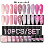 10/12PCS/SET Cat Magnetic Gel Nail Polish Set 9D Reflective Glitter Gel Semi Permanent UV Gel Soak Off Sparkling Nail Art Kits