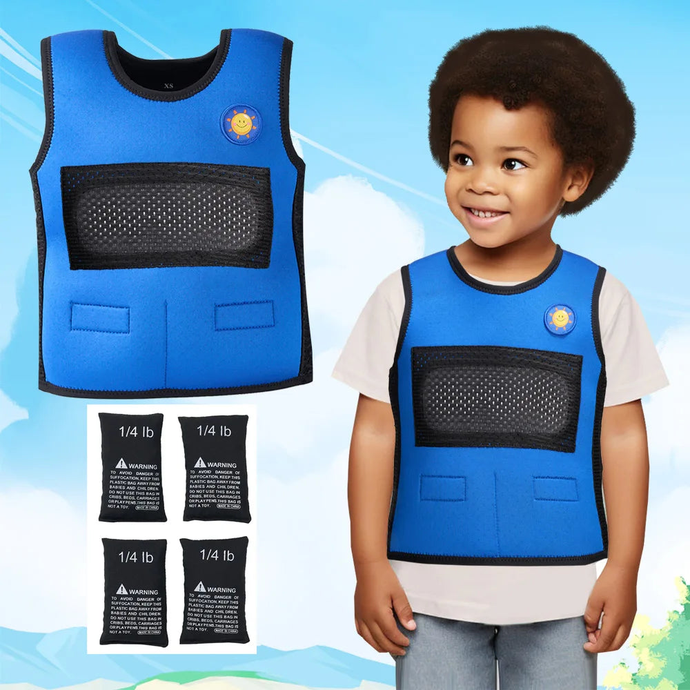 Sensory Weighted Vest for Kids for Autism Hyperactivity Mood Processing Disorders Children Breathable Comfort Compression Vest Image principale du produit
