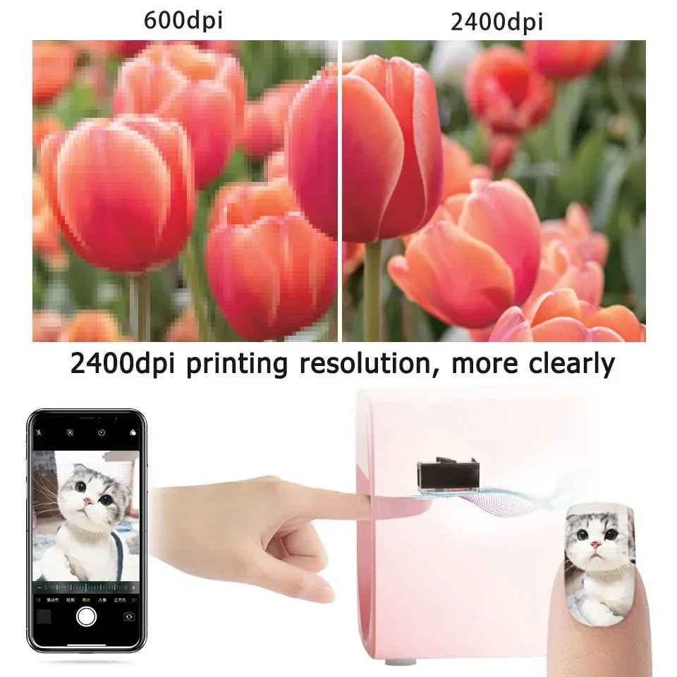 Smart 3D Mobile Nail Printer M1 Pattern Digital Nail Art Printer Machine DIY Portable H1 Nail Art Equipment From Phone
