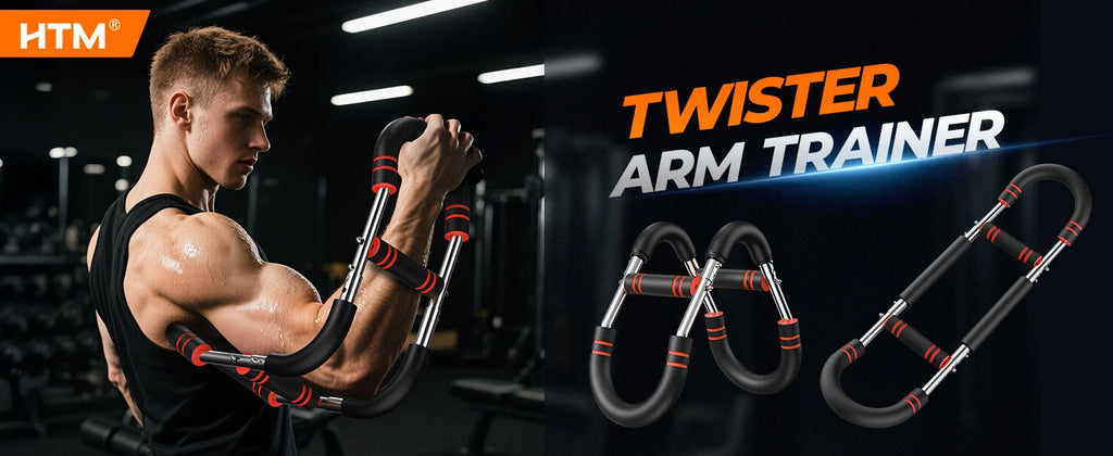 U Shape Arm Trainer Hand Gripper Non-Slip Grip 60-100lb Power Twister Bar Fitness Equipment for Gym Home Muscle Exercise