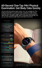 2026 New Accurate Body Health analysis Smart Watch Men ECG Blood lipids Uric acid Blood Pressure Body Fat Voice Call Smartwatch