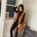 2026 New Winter Sleeveless Tank Top Women Down Jacket Puffer Parkas Hooded Padded Vests Loose Fit Female Fashion Casual Outwear