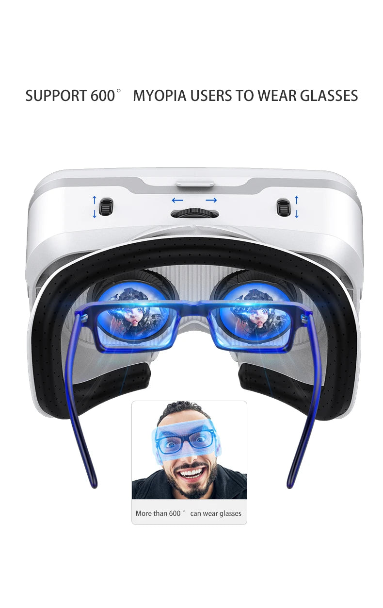 Shinecon VR Glasses 3D Headset Virtual Reality Device Helmet Goggles Lenses Mobile Smartphone Smart Phone Cell Realidade Viar VR