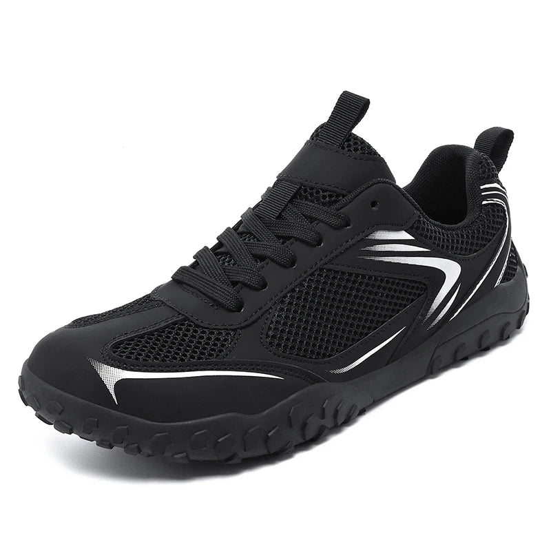 Unisex Wide Width Hiking Shoes Breathable Mesh Outdoor Trekking Sneakers Anti Slip Rubber Sole Walking Trainers Summer Autumn