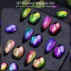10/12PCS/SET Cat Magnetic Gel Nail Polish Set 9D Reflective Glitter Gel Semi Permanent UV Gel Soak Off Sparkling Nail Art Kits