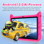 BDF Cartoon Pattern 7 Inch Kids Tablet Quad Core 4GB RAM 64GB ROM Android 13 Google Learning Education Games Tablets 4000mAh
