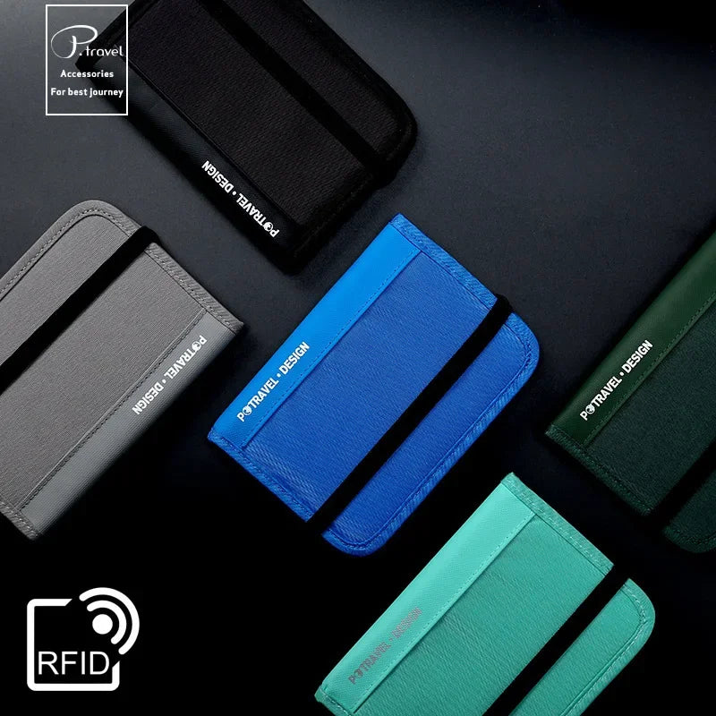 RFID Travel Wallet Passport Holder Credit Card Organizer Zipper Pouch Document Organizer Anti Theft Travel Accessories Image principale du produit