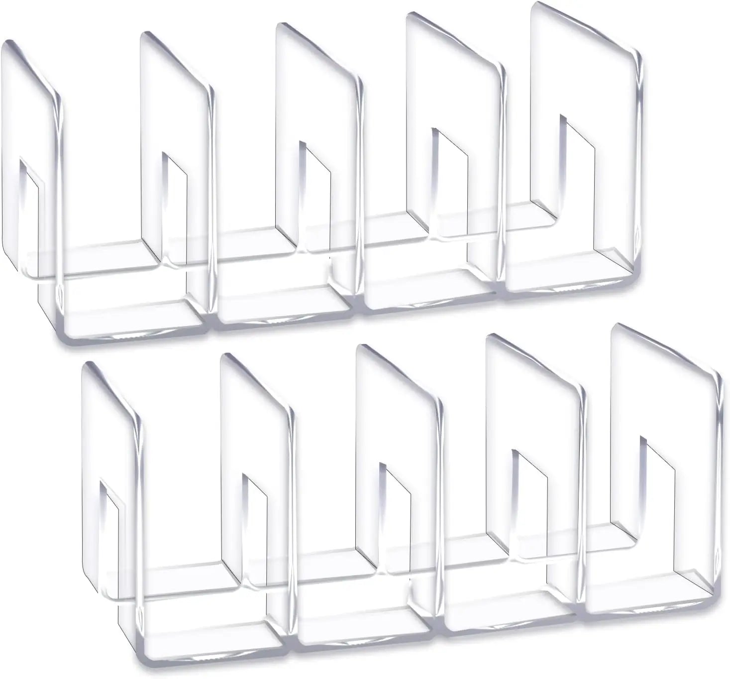 2pcs Clear Acrylic Desk File Sorter Purse/Handbag Organizer Clutch Divider Mesh Folder Office Supplies Stand Bookshelf Image principale du produit