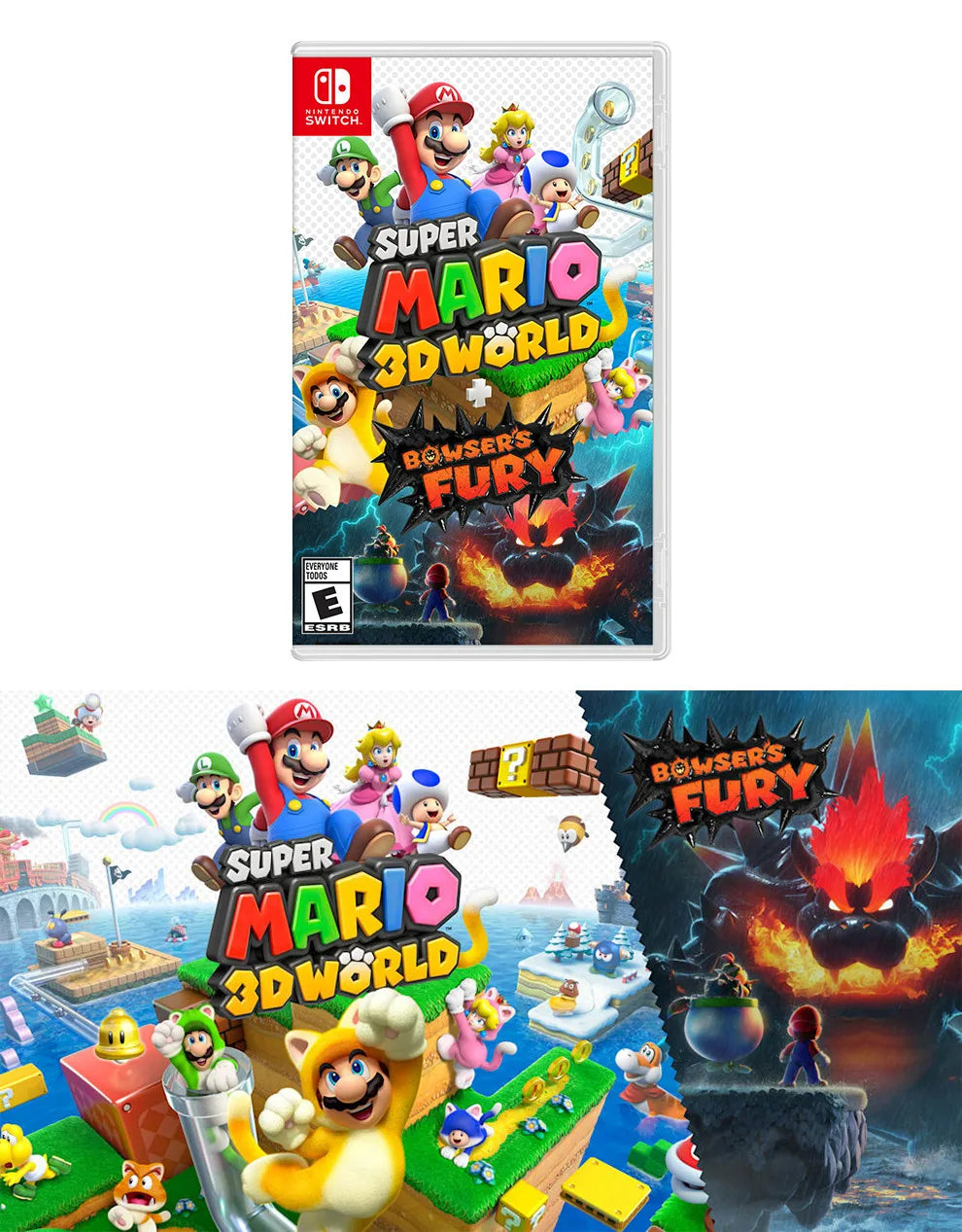 Super Mario 3D World Bowsers Fury - Nintendo Swtich Game Deals Games Cartridge Physical Card  support TV Tabletop Handheld Play